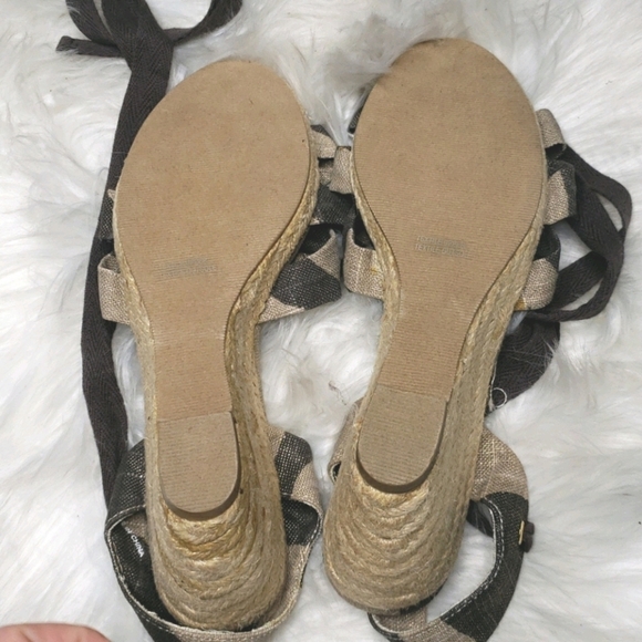 Loft metallic espadrille wrap wedge knot 8 - Picture 10 of 11
